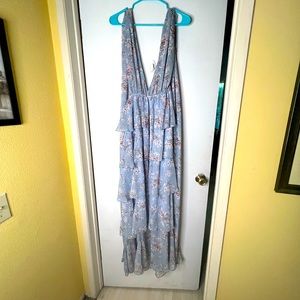 Floral Halter Maxi Dress